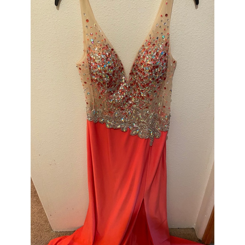 Formal coral pink gown